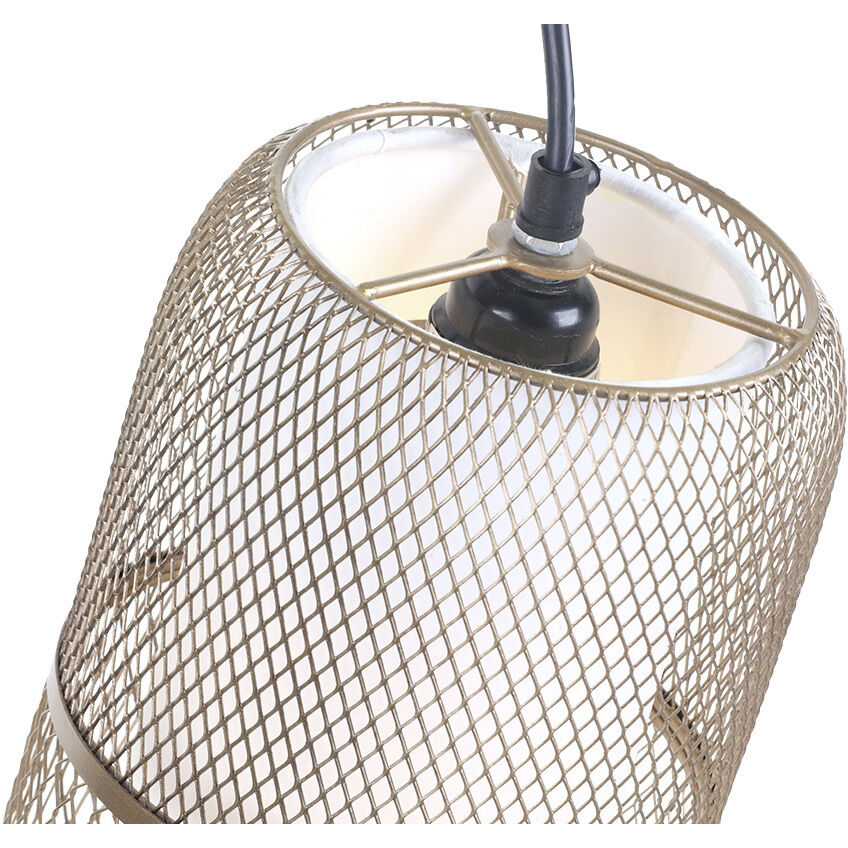 Bilbao 1 Light Brass / White / Brass Pendant Ceiling Light